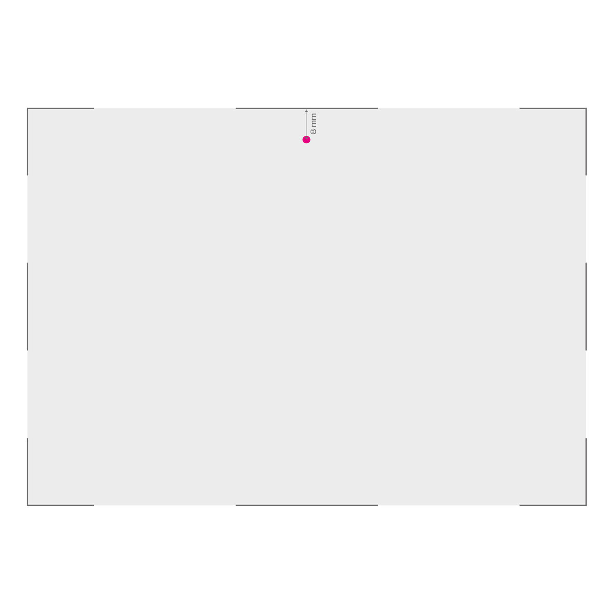 1 boorgat midden boven 4mm liggend