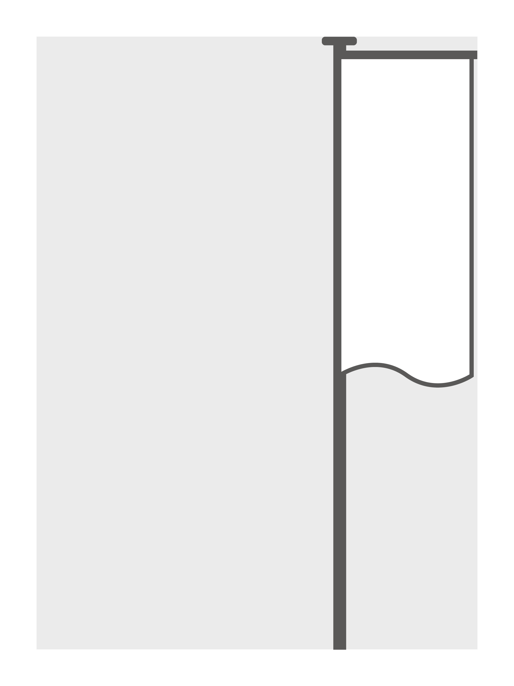 Mastvlag met open zoom (100 x 250 cm)