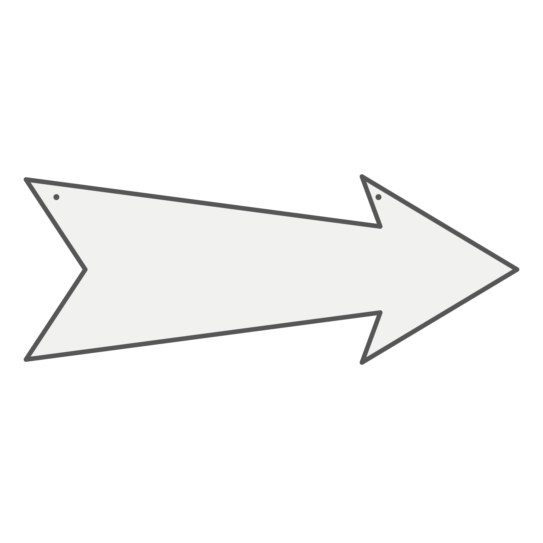  Flèche droite (90 x 35 cm)