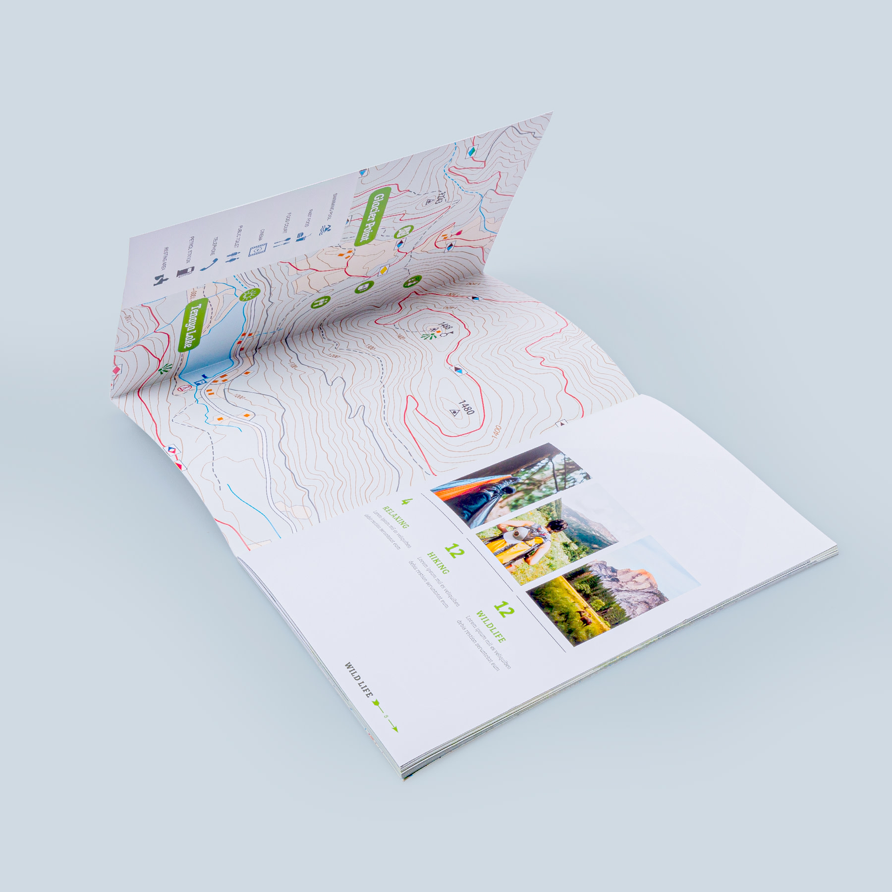 Brochureflap-halfopen