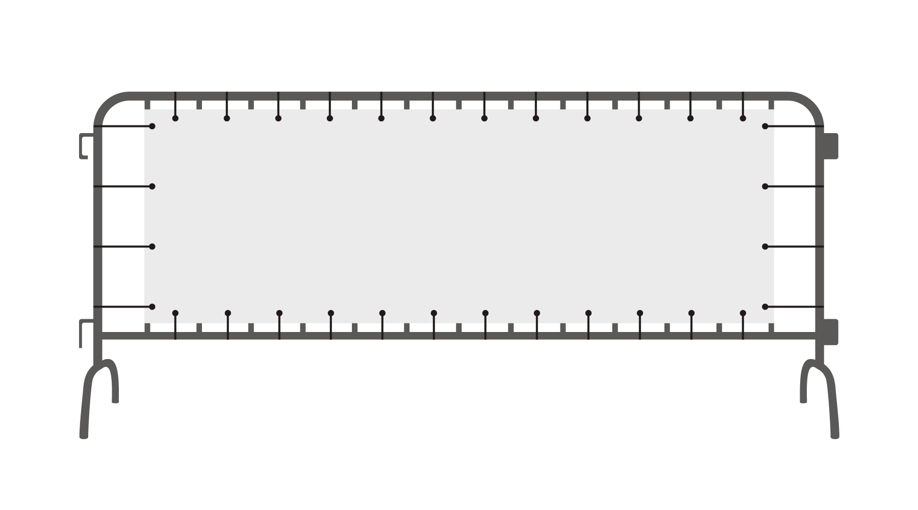 Dranghekdoek (215 x 73 cm)