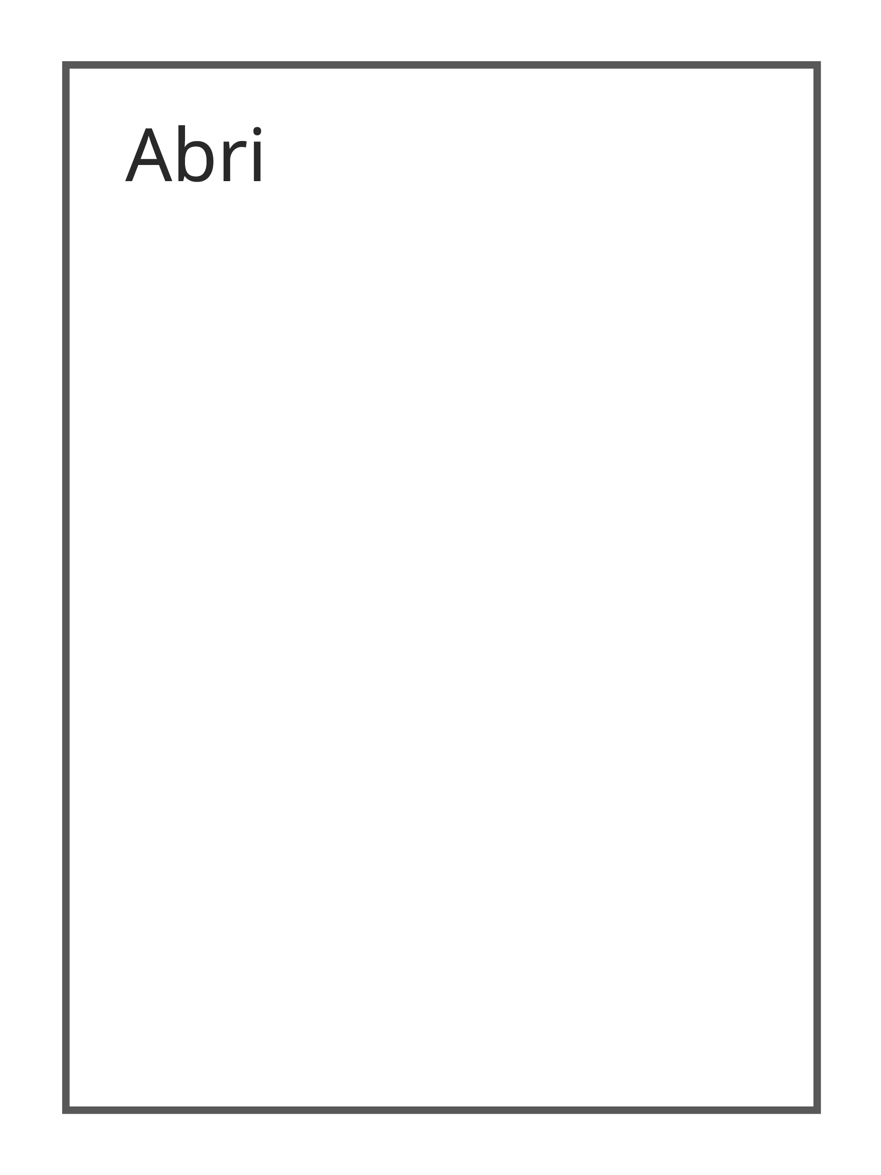Abri  (1185 x 1750 mm)