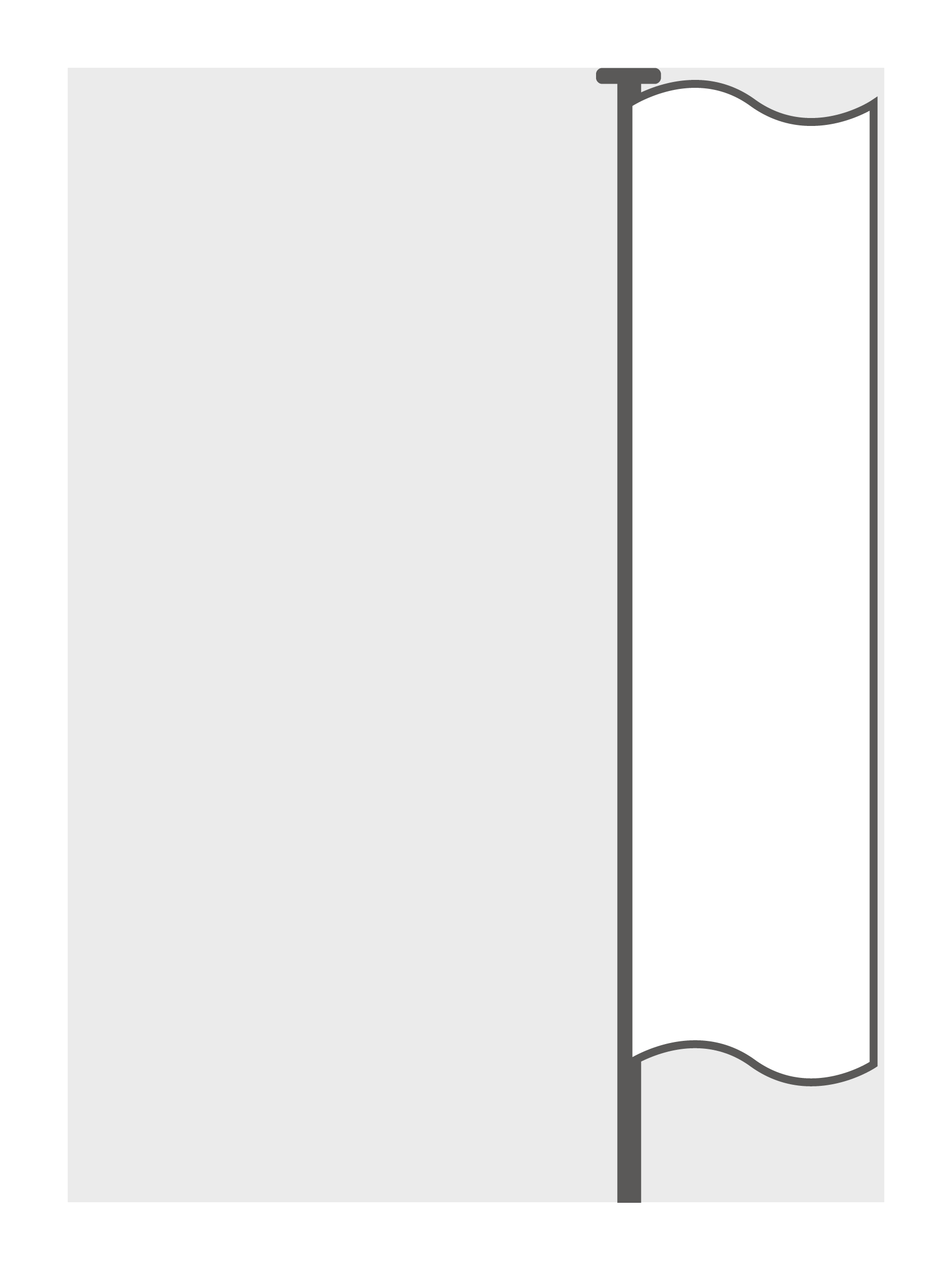 Mastvlag zonder open zoom (100 x 400 cm)