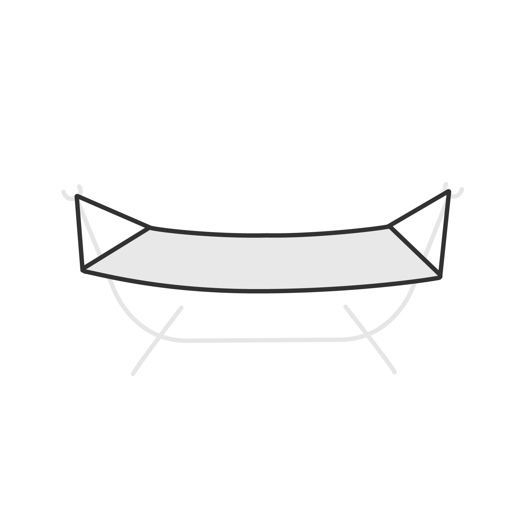 Hangmat zonder frame