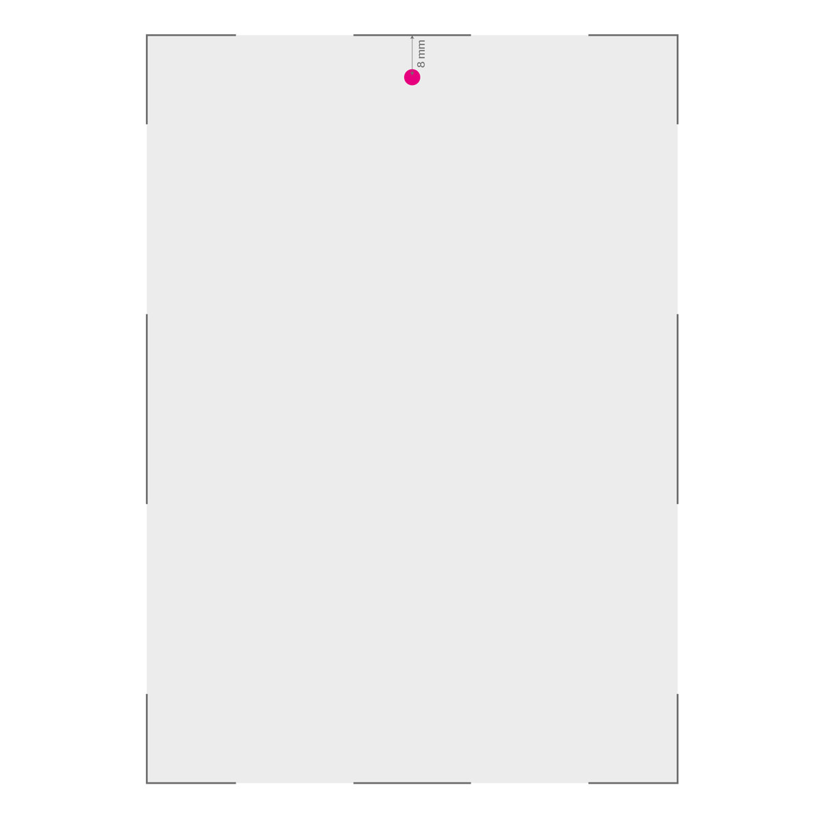 1 boorgat midden boven 6mm staand