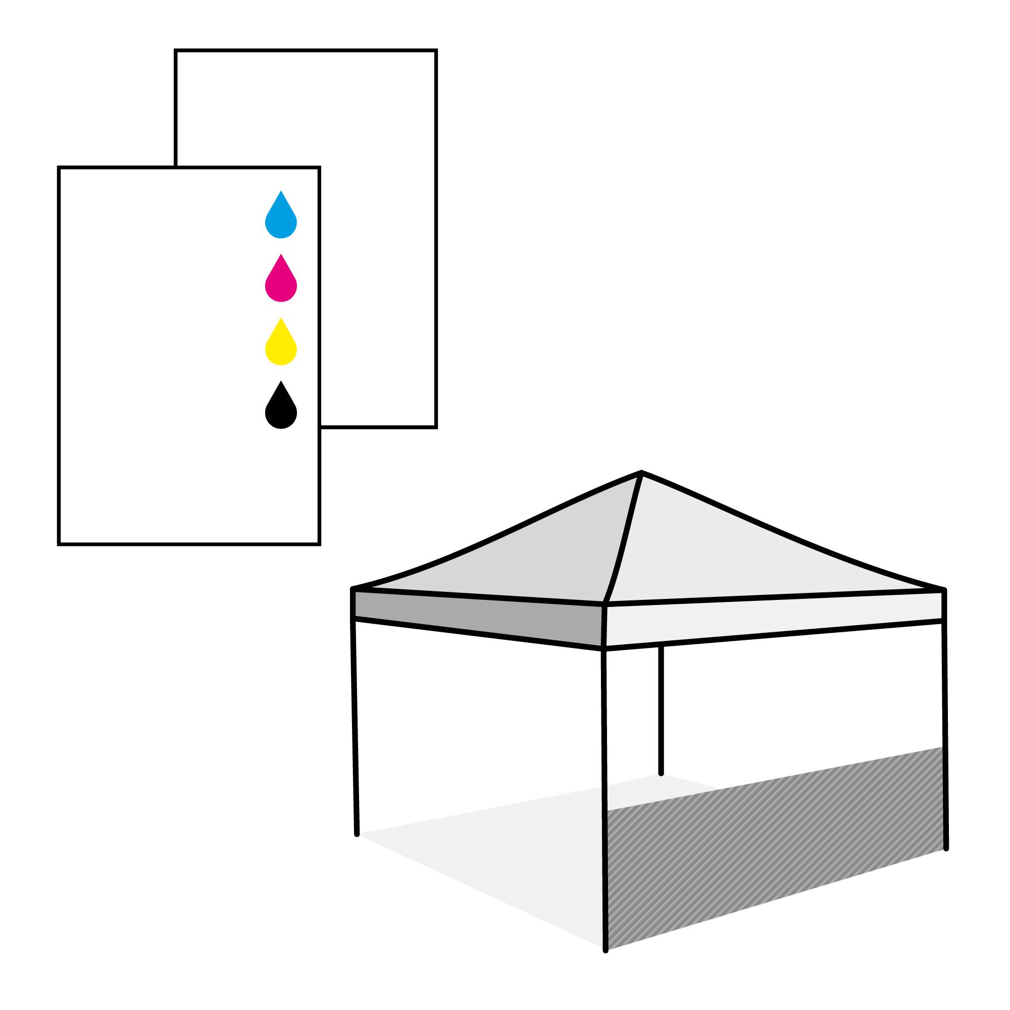Demi-paroi, impression du côté intérieur