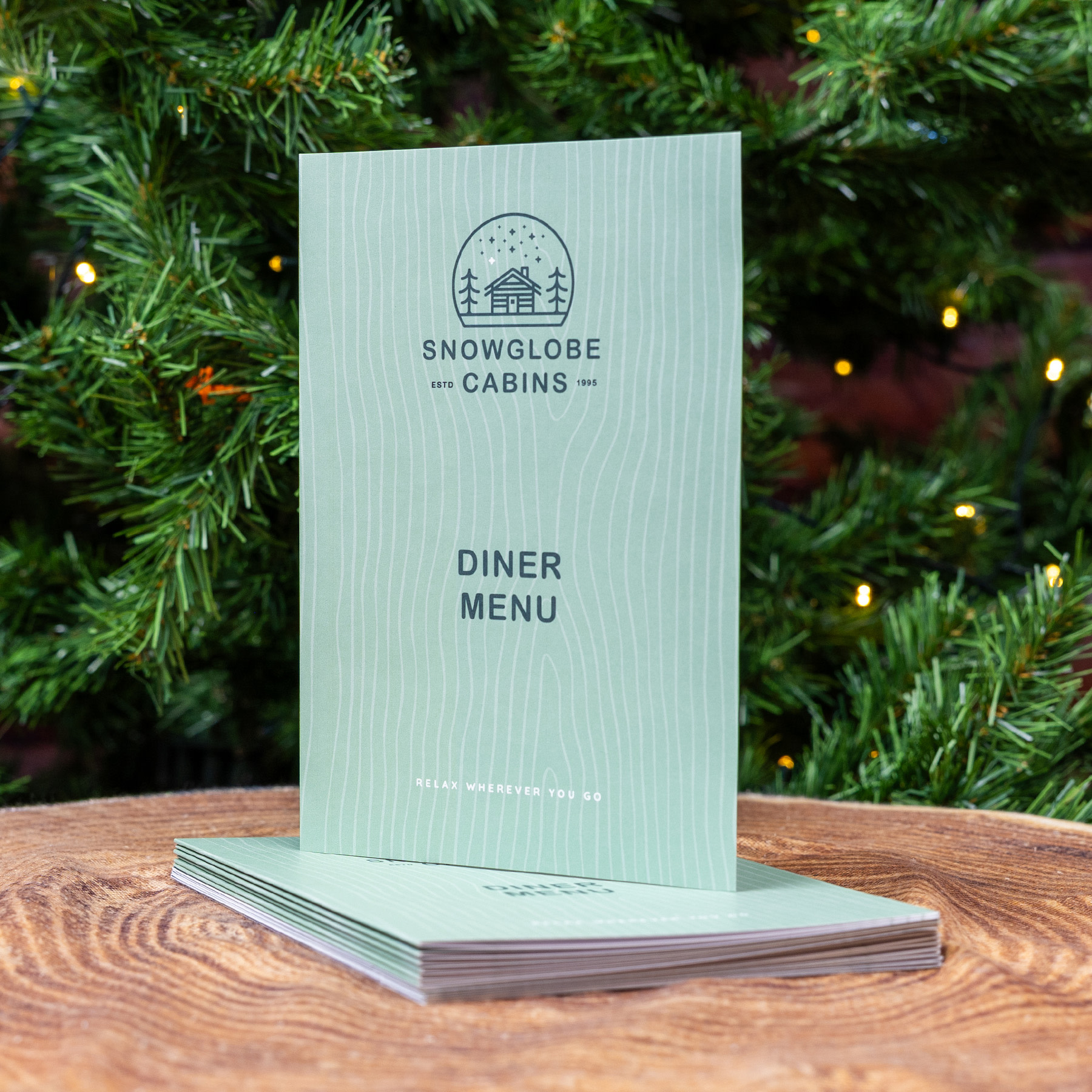 kerstproduct menukaarten