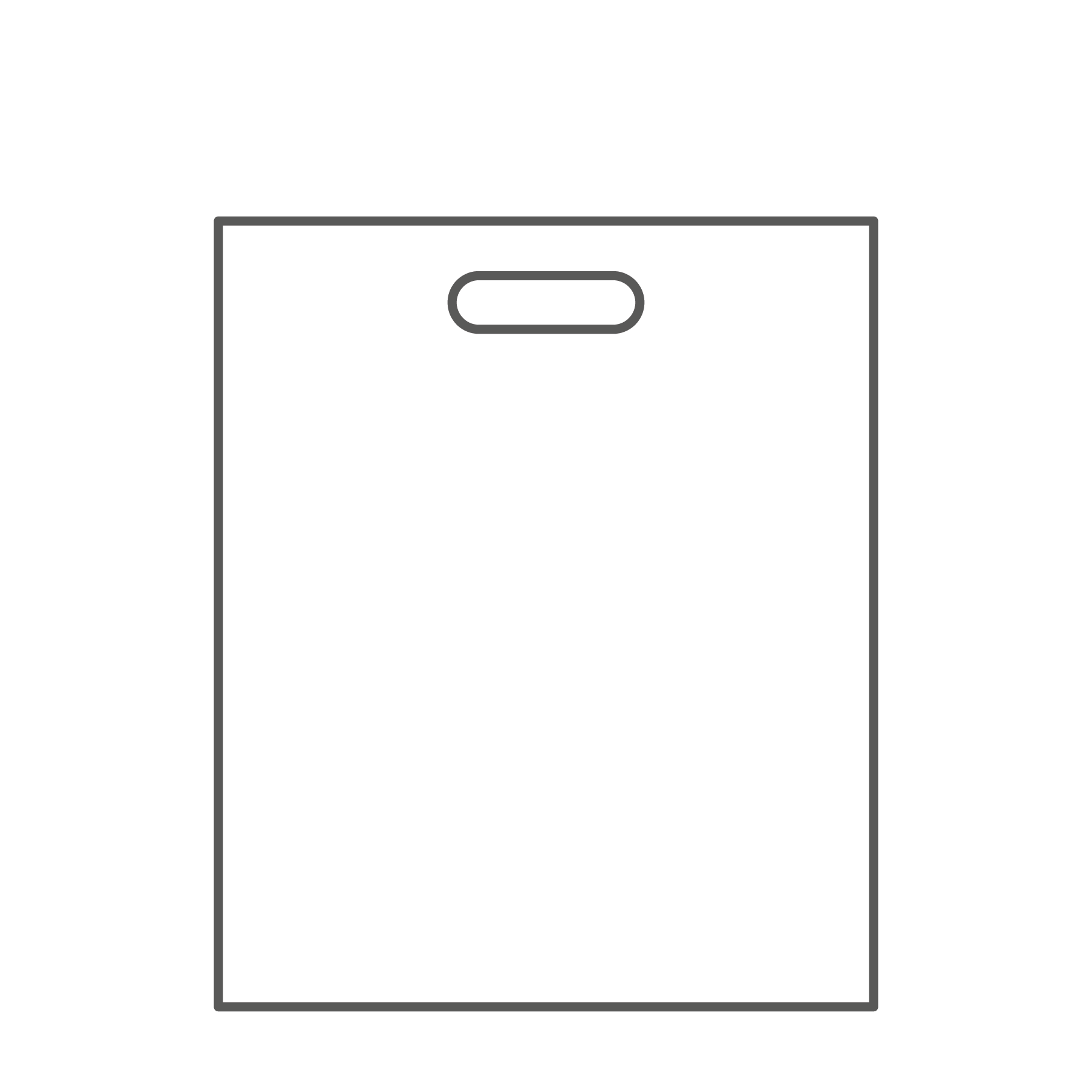 Sac en plastique avec poignée poinçonné