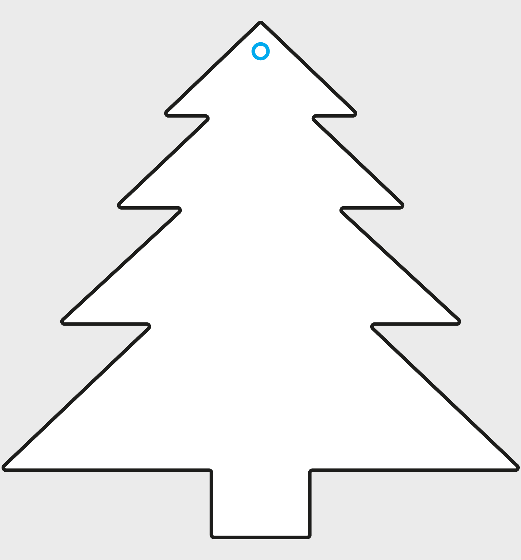 Kerstboom XL (140 x 140 mm)