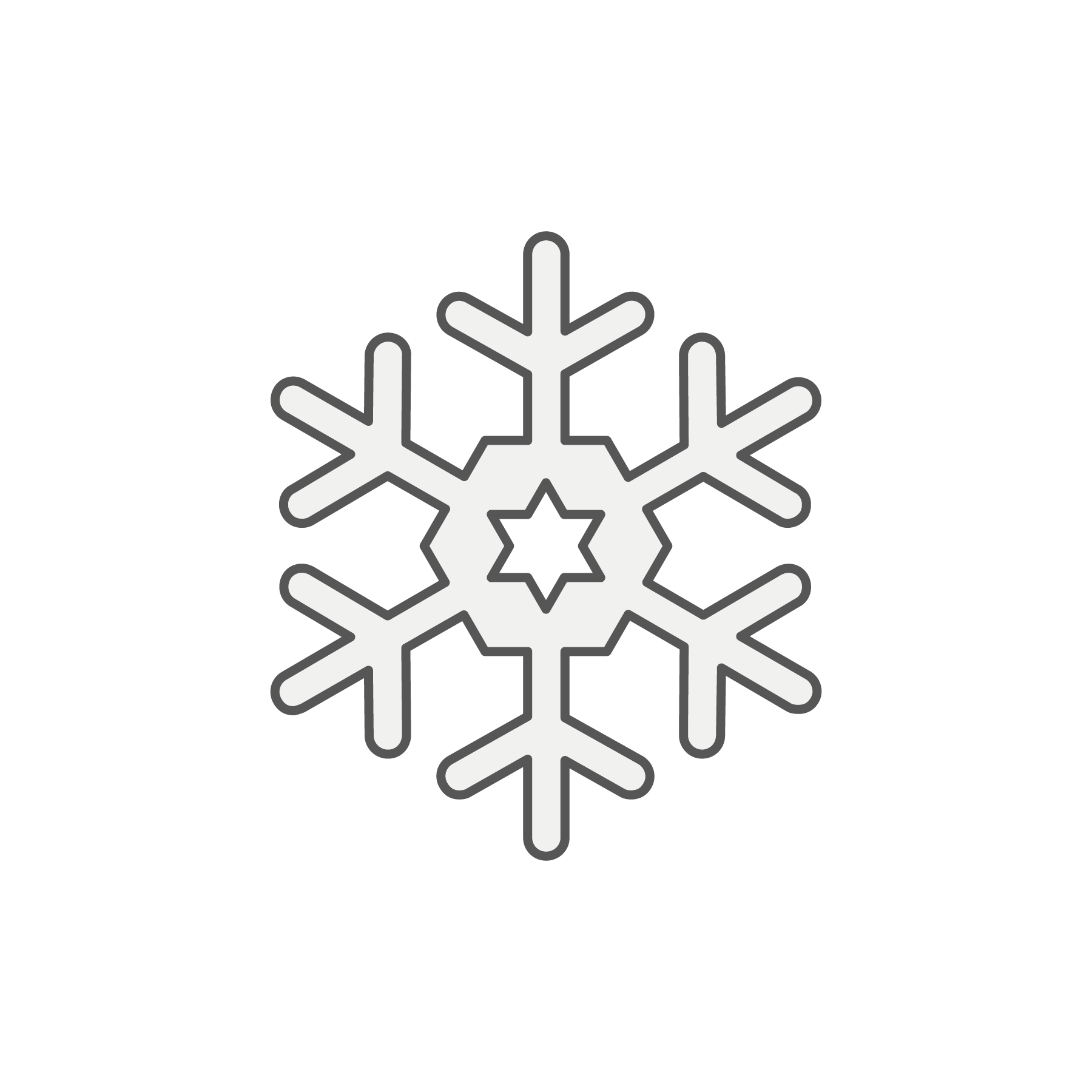 40 cm 2D sneeuwvlokje