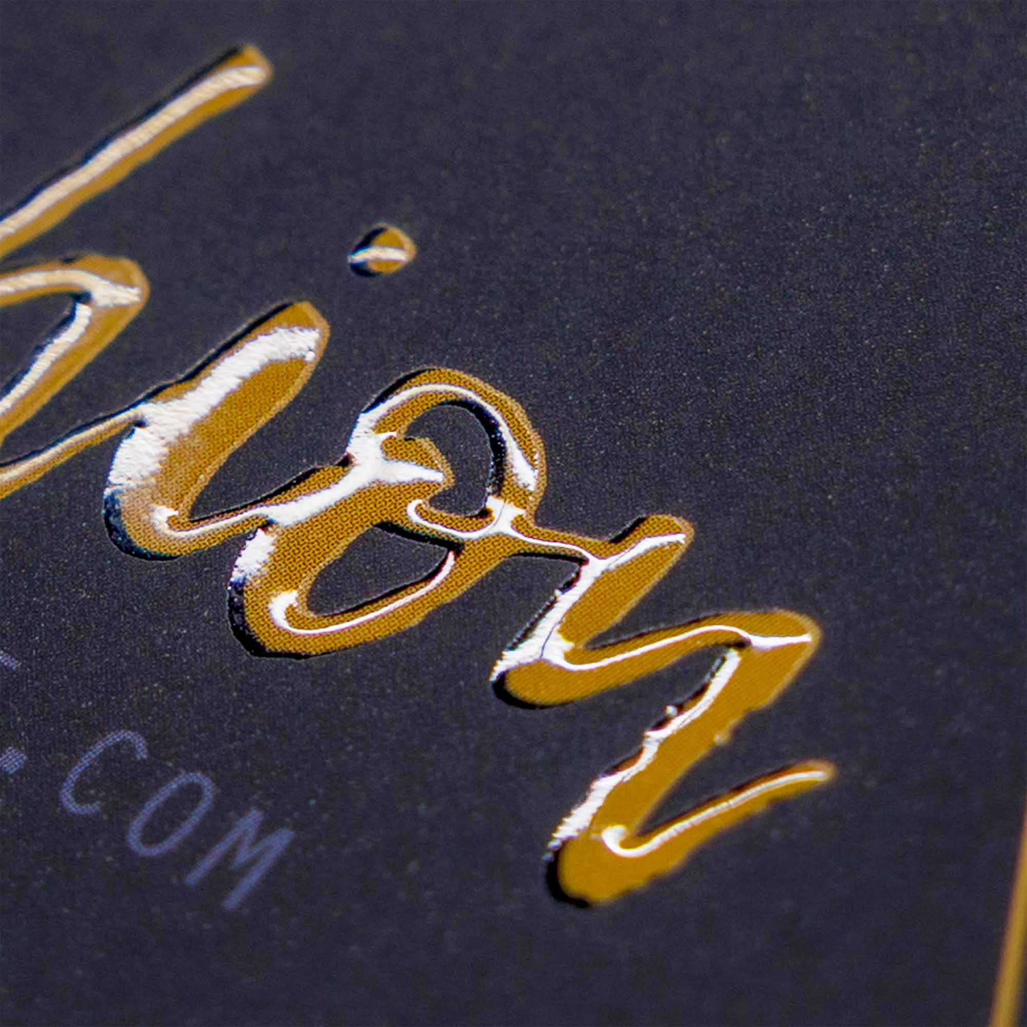 Spot uv Visitekaart detail