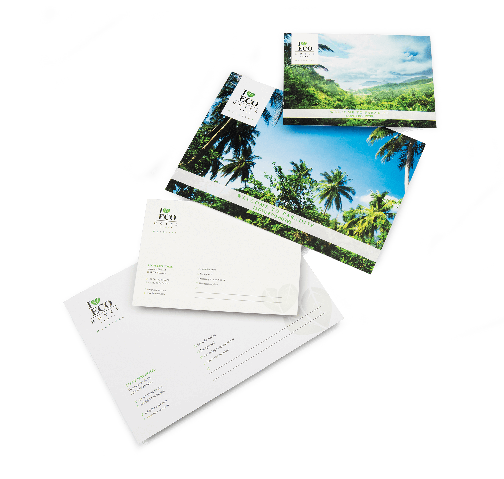 Eco with compliments cards