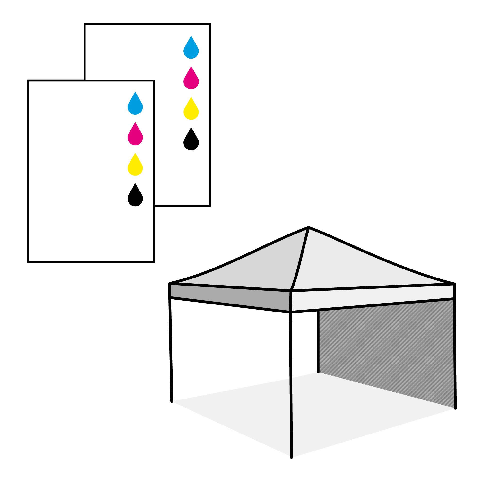 Paroi complète, impression recto verso