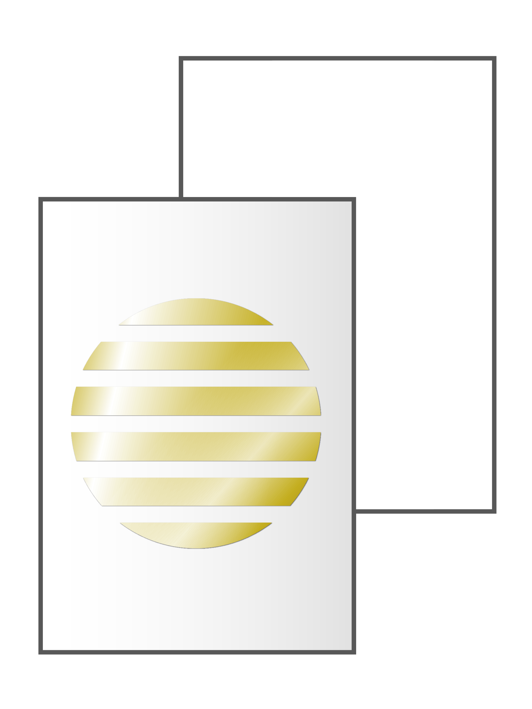 Vernis doré recto + laminage mat recto