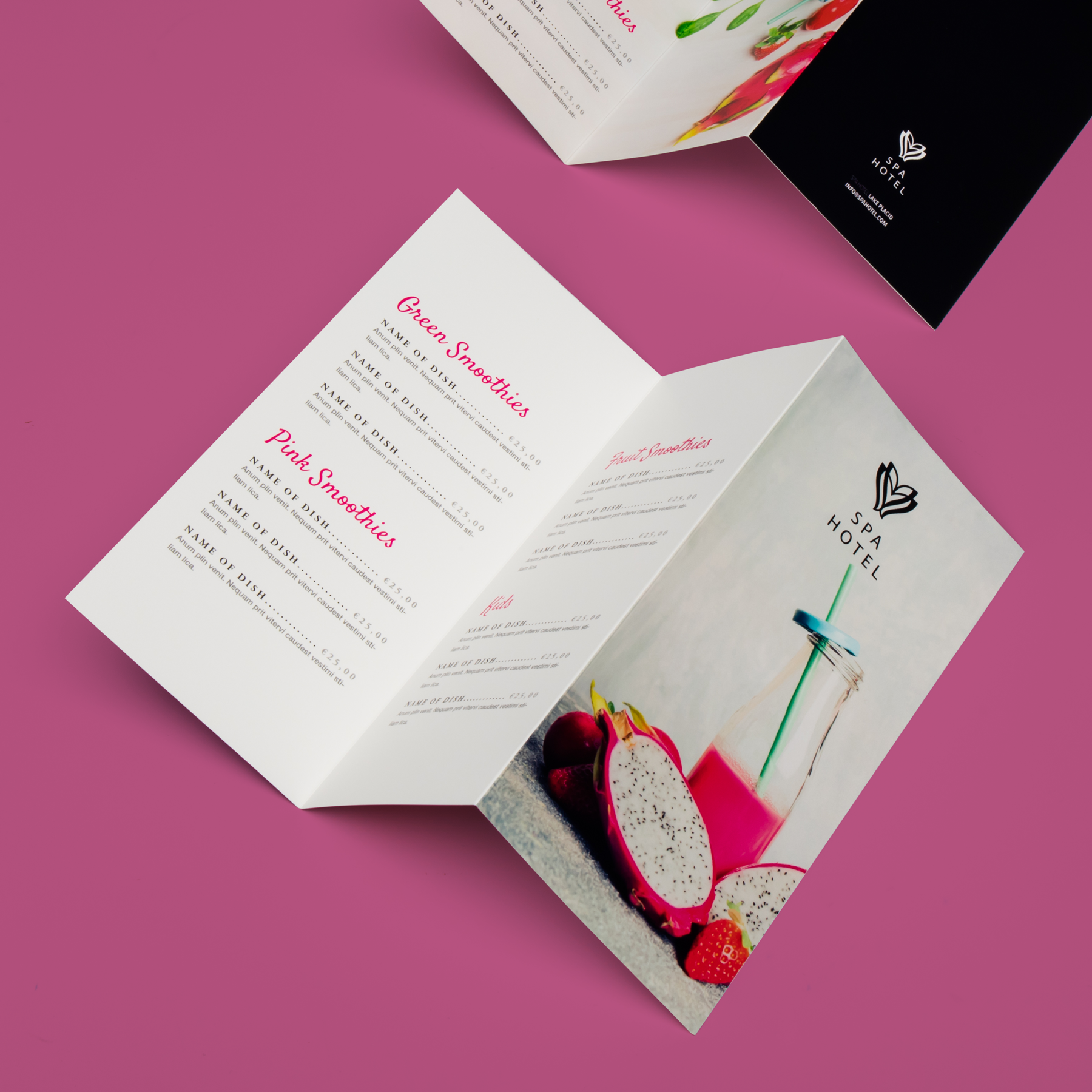 Menukaarten zig-zag bedrukken