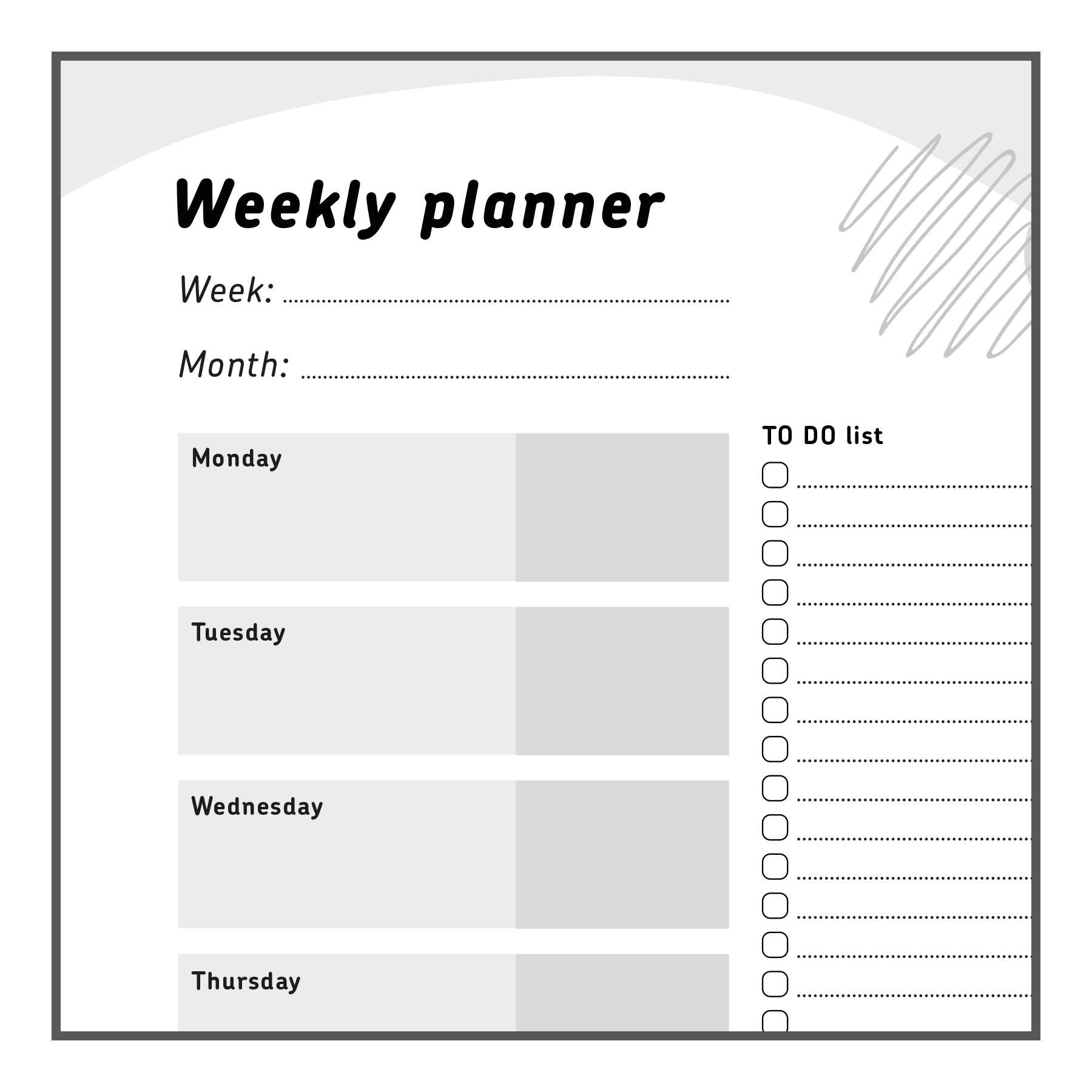 Weekly planner (ANGL)