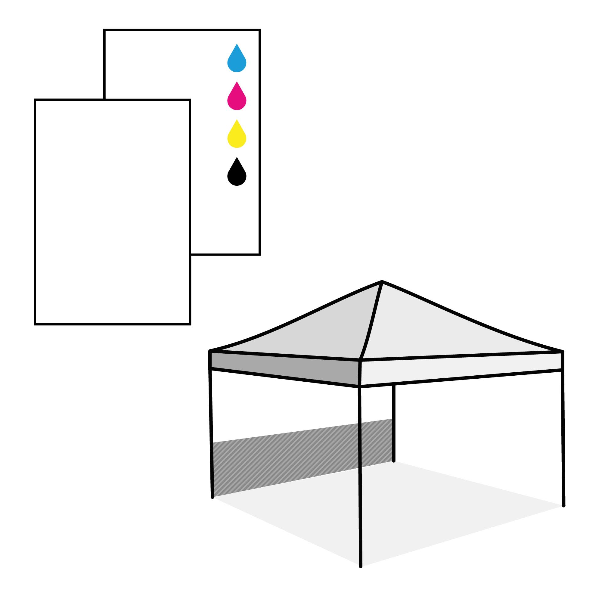 Demi-paroi, impression du côté extérieur