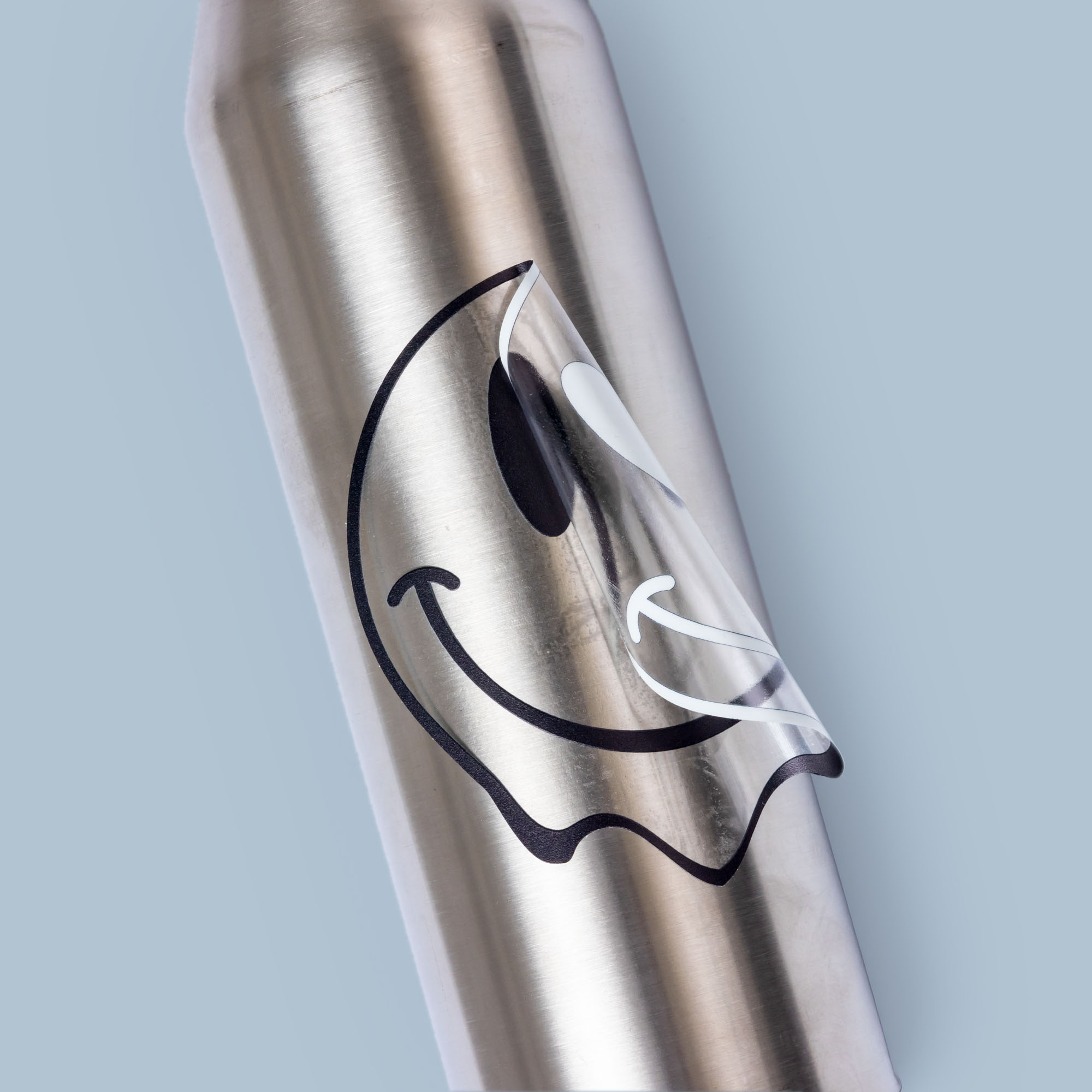 ContourKleinFormaatSticker Transparant Fles-Smile