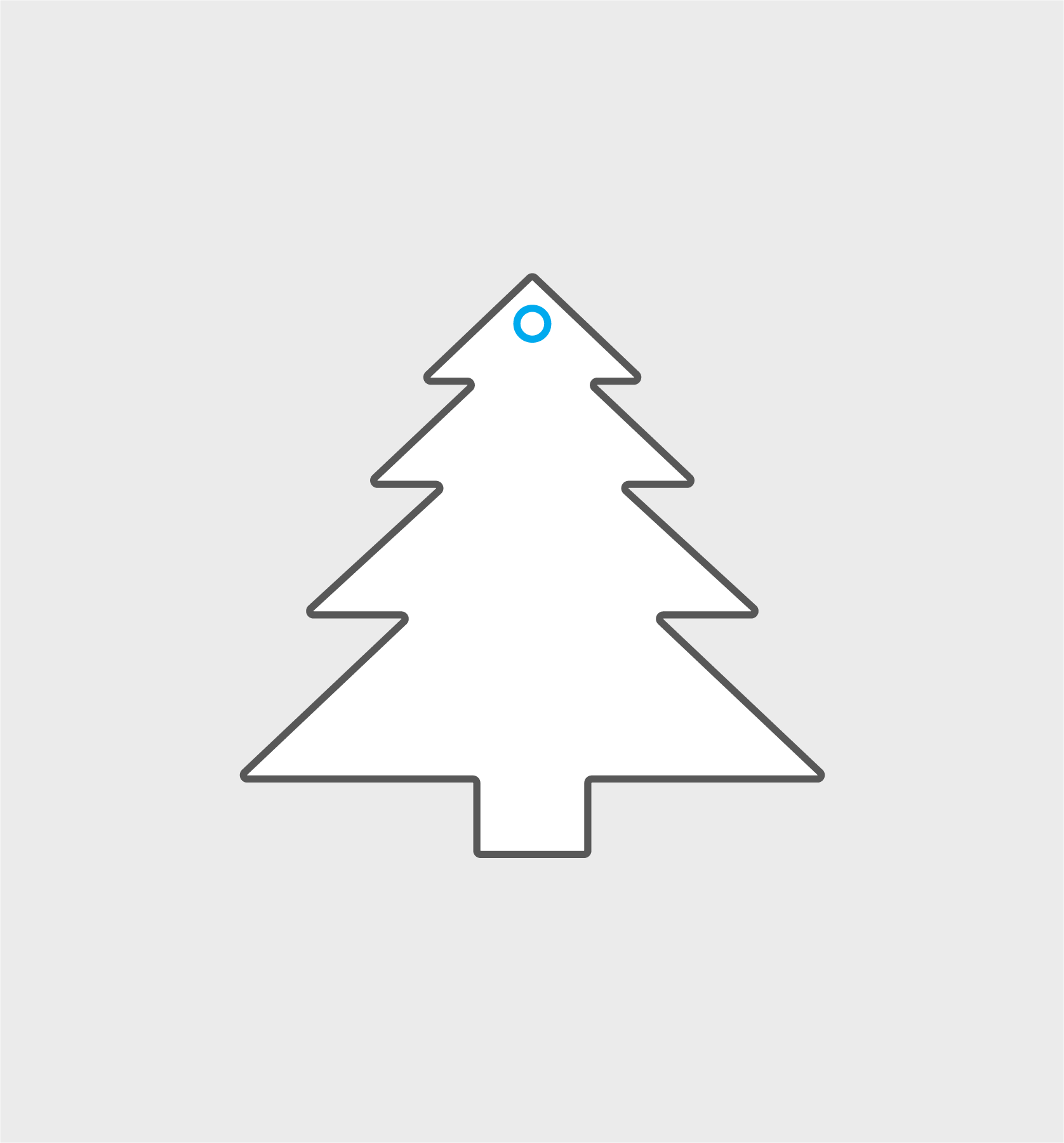 Sapin de Noël (75 x 75 mm)