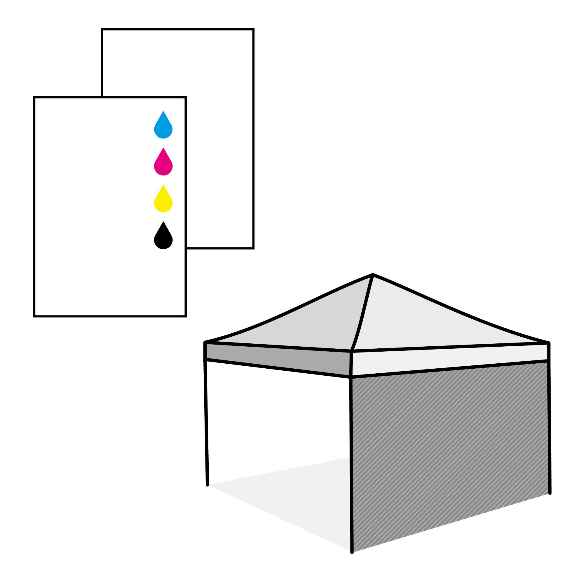Paroi complète, impression du côté intérieur
