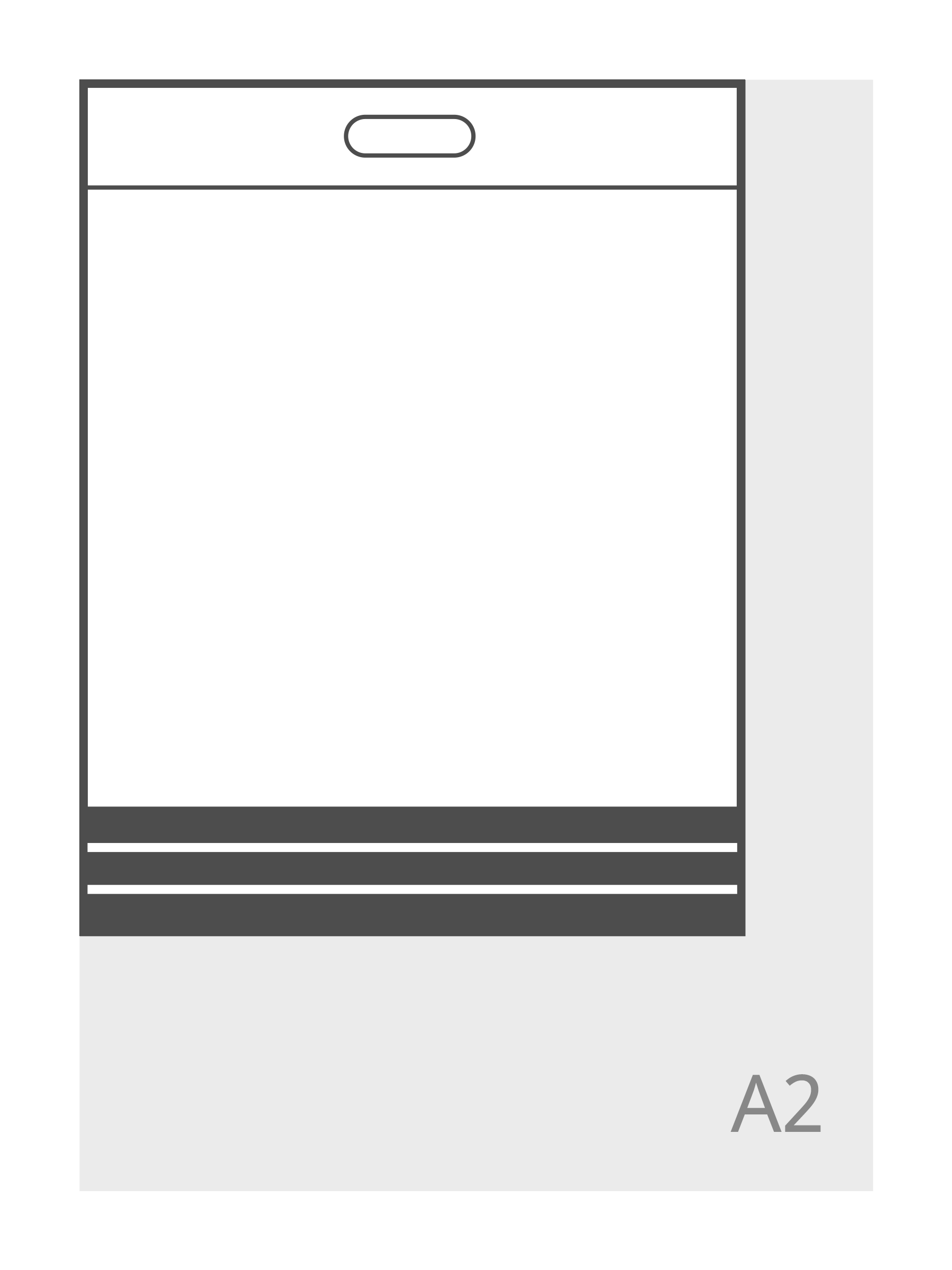 35 x 45 cm met handvat
