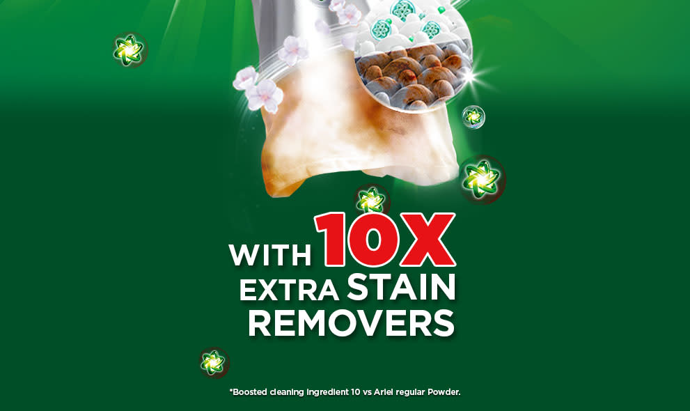 WITH 10X EXTRA STAIN REMOVERS