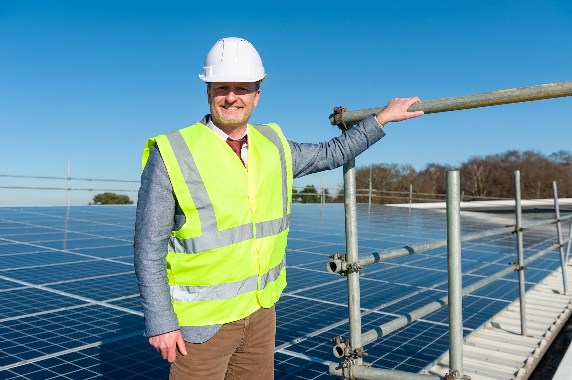 Paul Farrer with Solar Panels