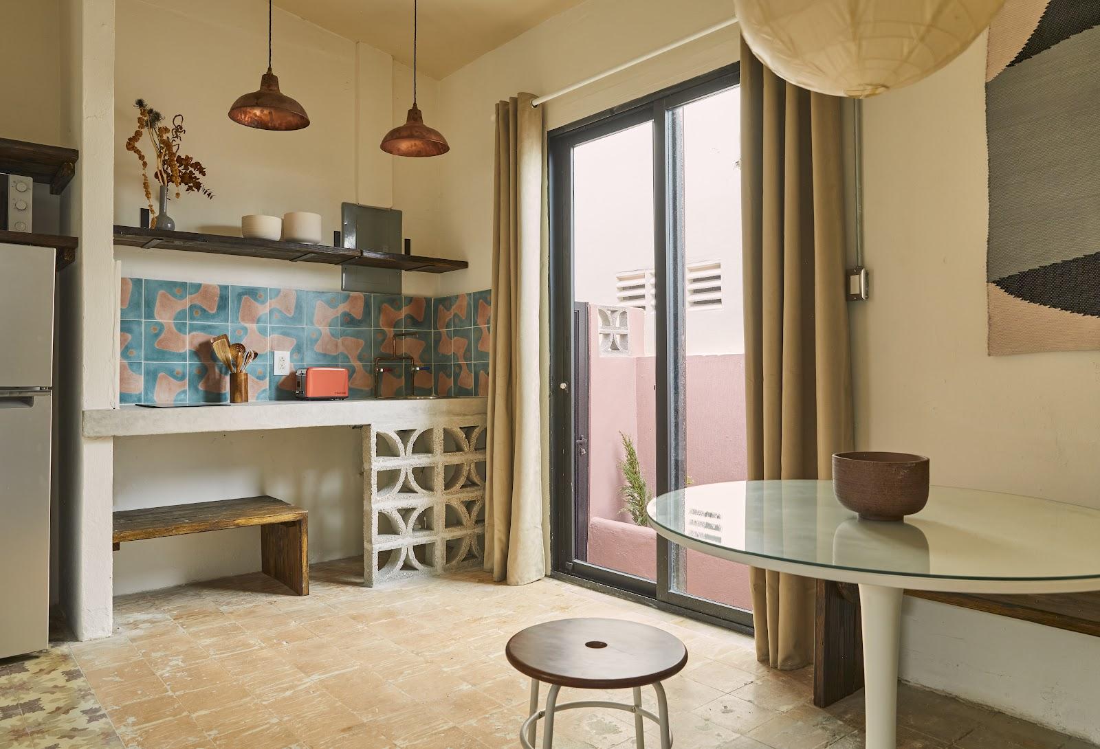 A designer loft at Rosa by DW in San Juan.
