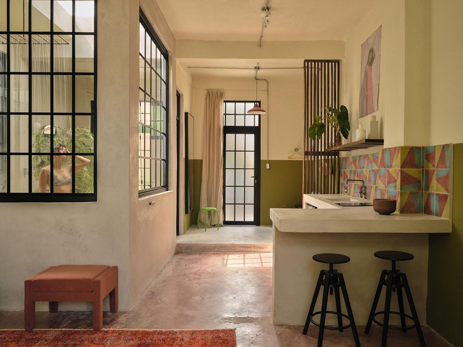 A loft apartment at Paz by DW in San Juan.
