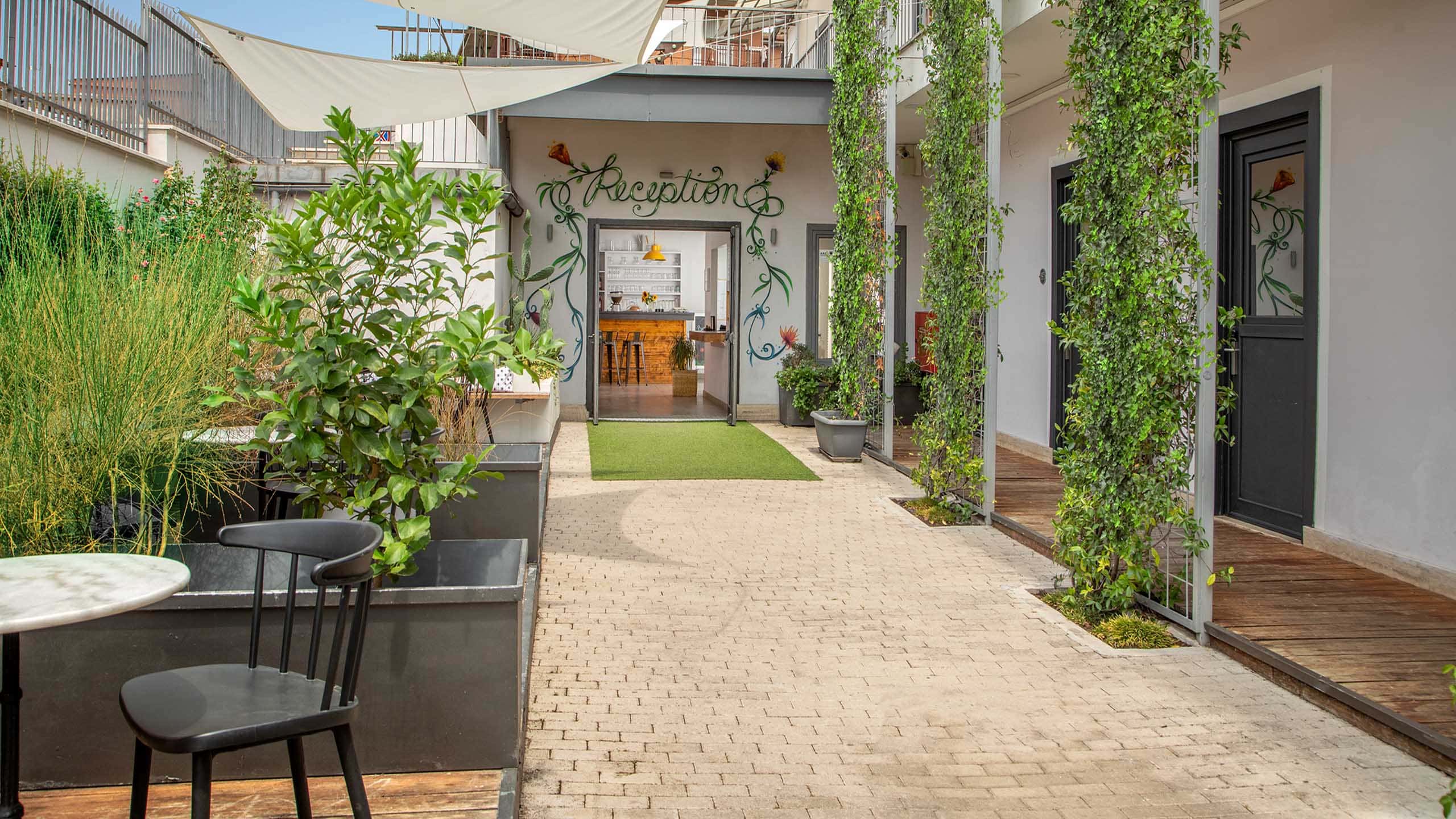 Ingresso dell'Urban Garden Hotel Roma