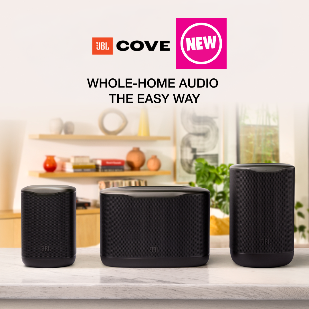 FY27 WK16 JBL10740 NEW JBL Cove Home Audio Speakers - Category Marketing Tile