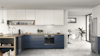 Lifestyle image of a modern kitchen featuring a Westinghouse rangehood.