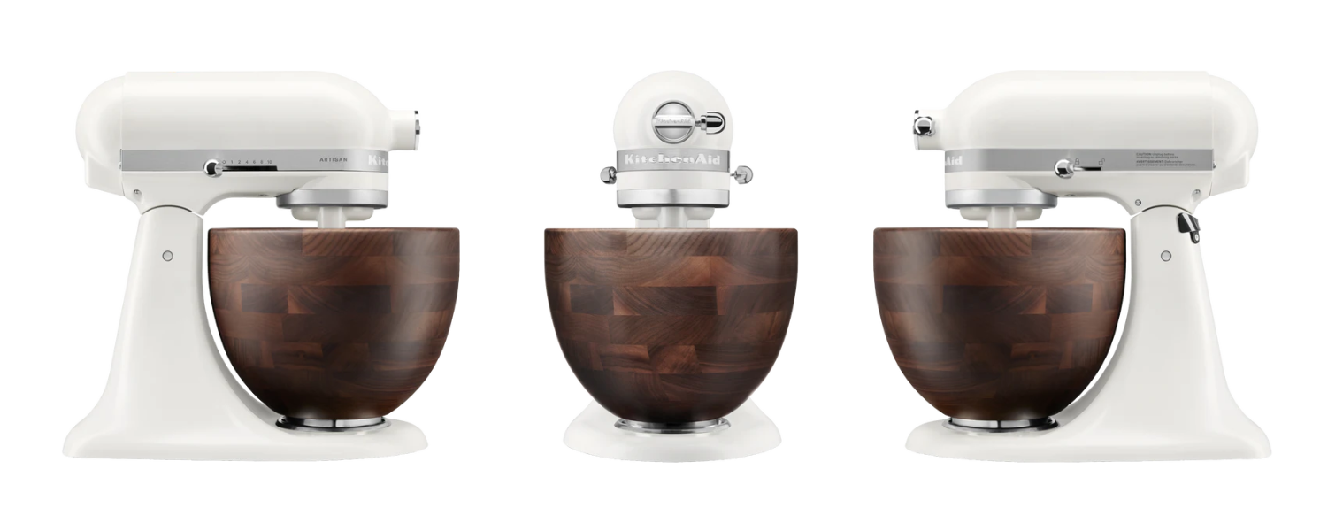 KitchenAid Artisan Stand Mixer With Walnut Wood Bowl

