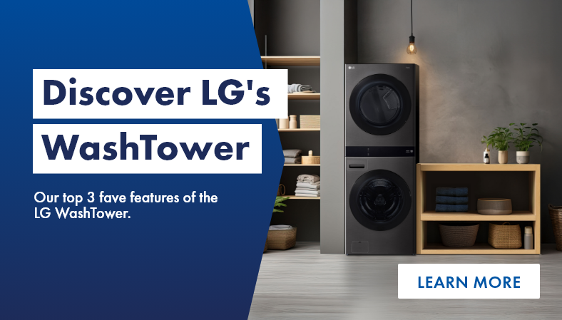 Discover LG washtowers at The Good Guys. 