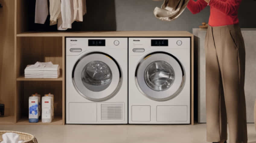 Mile washer and dryer in laundry  The Good Guys