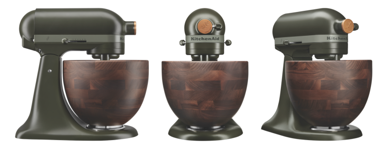 Product image of the Kitchenaid design series stand mixer in evergreen