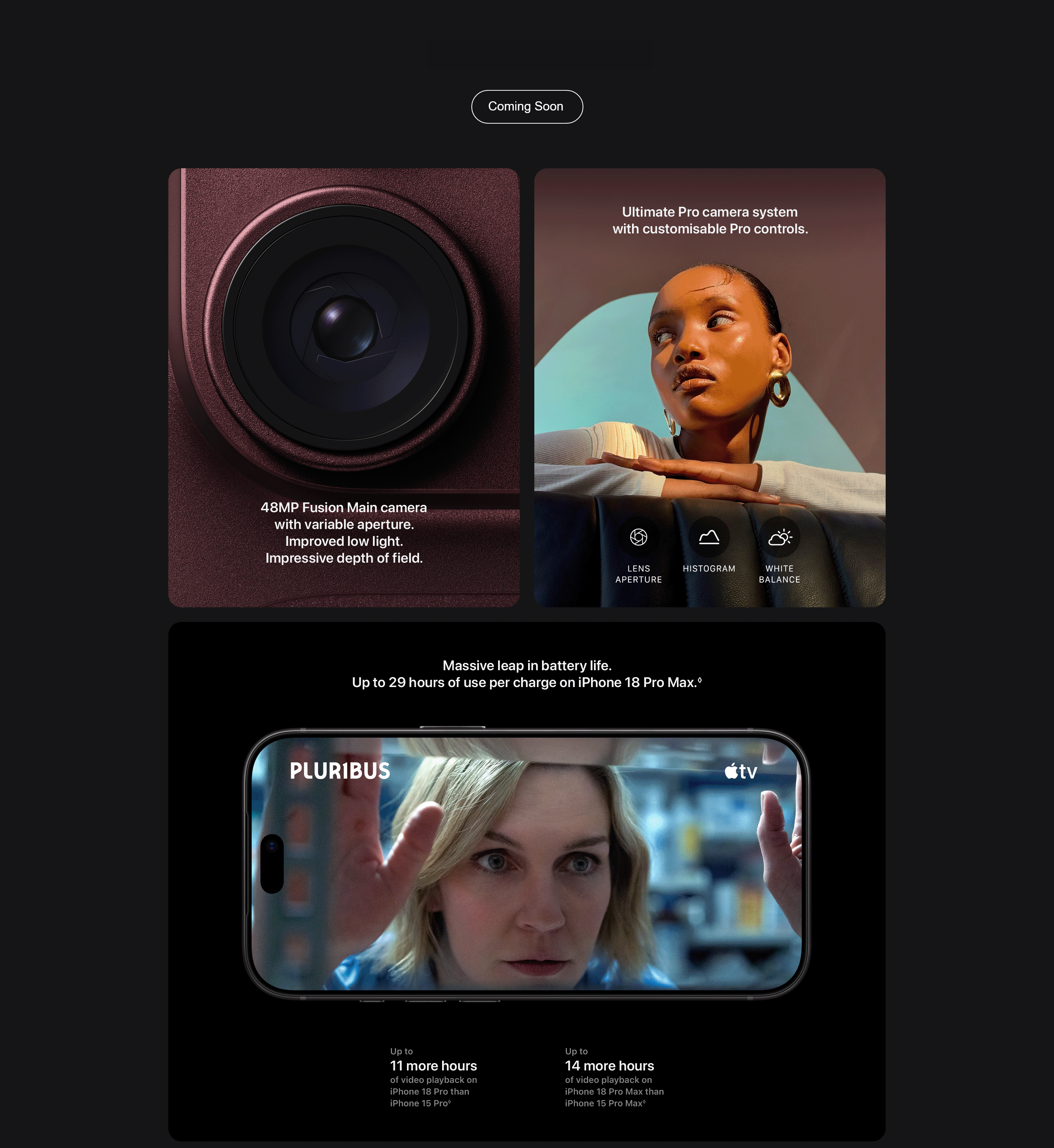 Features of Apple iPhone 18 Pro. 
