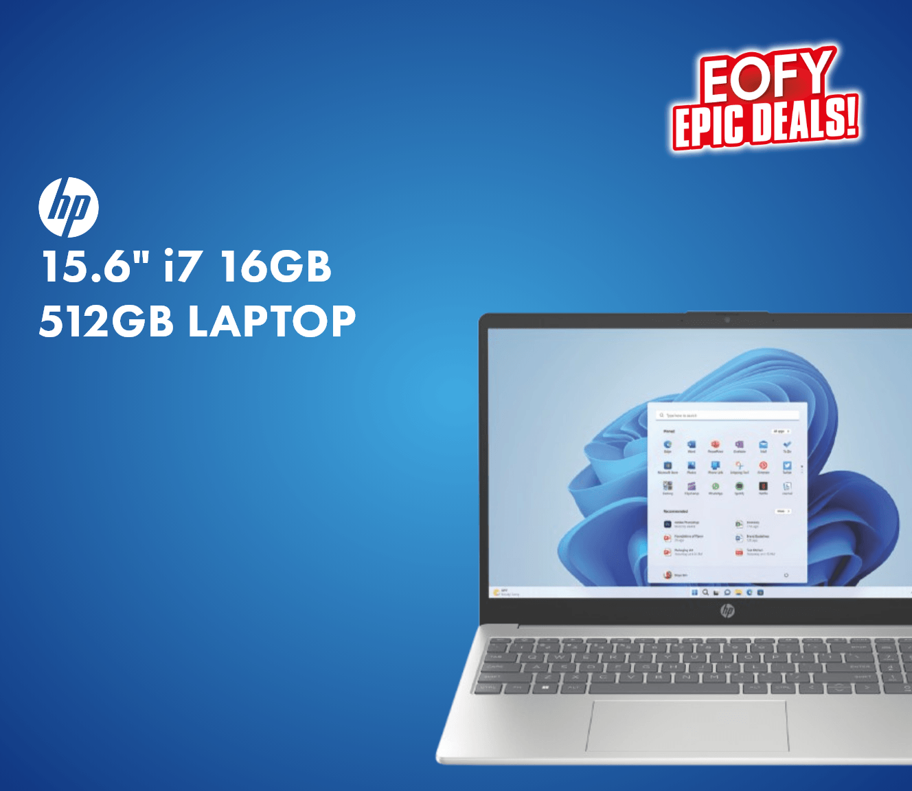HP 15.6" i7 16GB 512GB Laptop