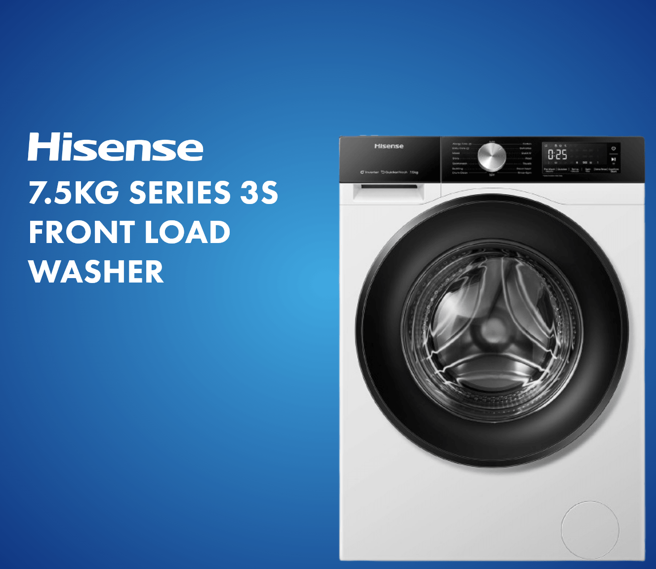 Hisense 7.5kg Series 3S Front Load Washer
