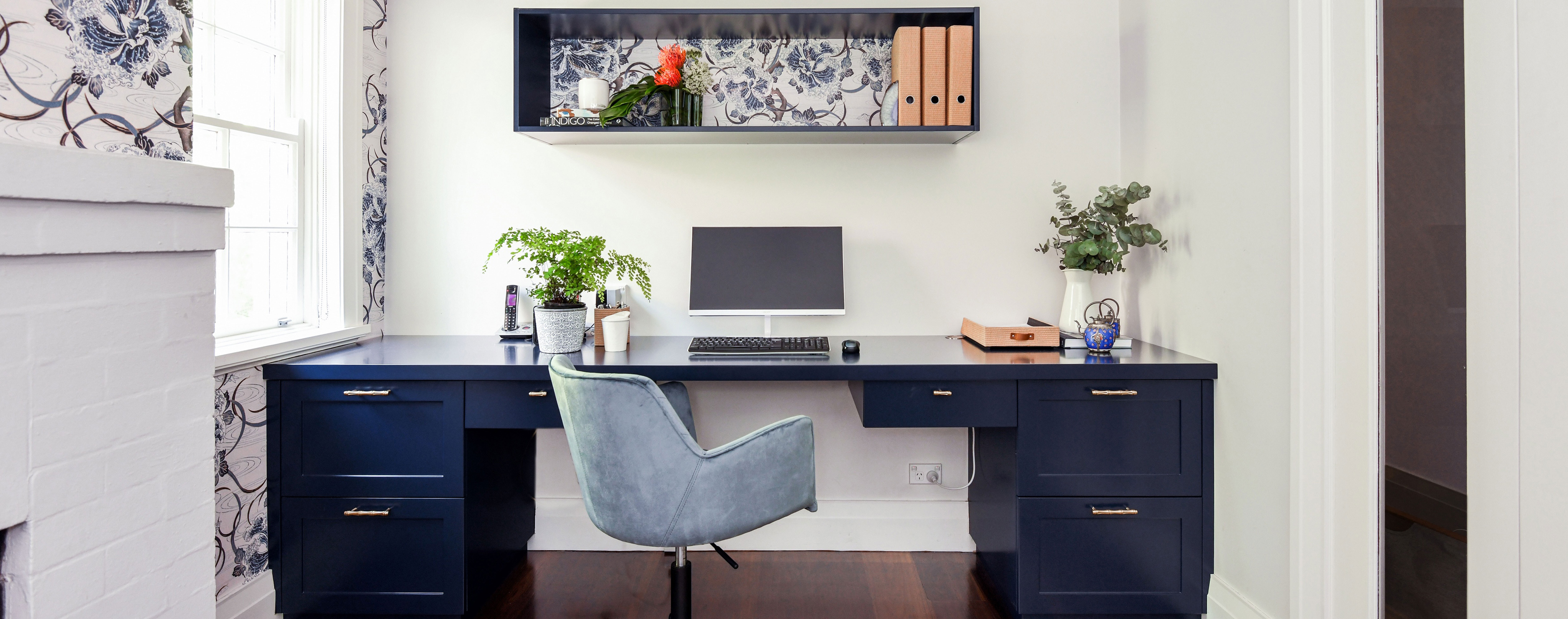 A classically elegantstyled home office