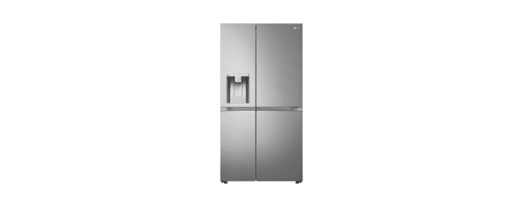 Front on image of an LG 635L Side By Side Refrigerator