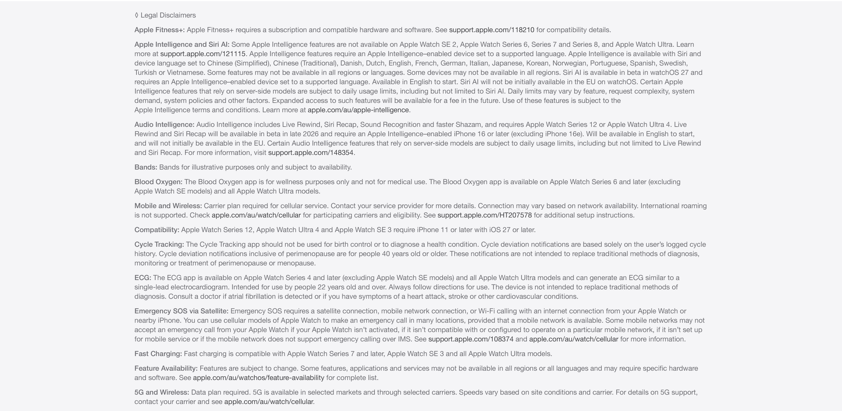 Apple Watch Ultra 4 buying guide continuation of disclaimer. 