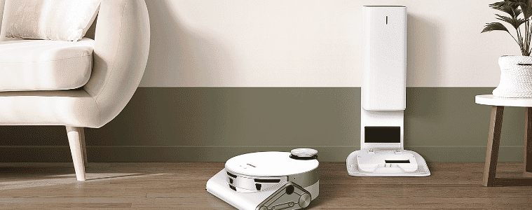 the Samsung BESPOKE Jet Bot AI Robot Vacuum