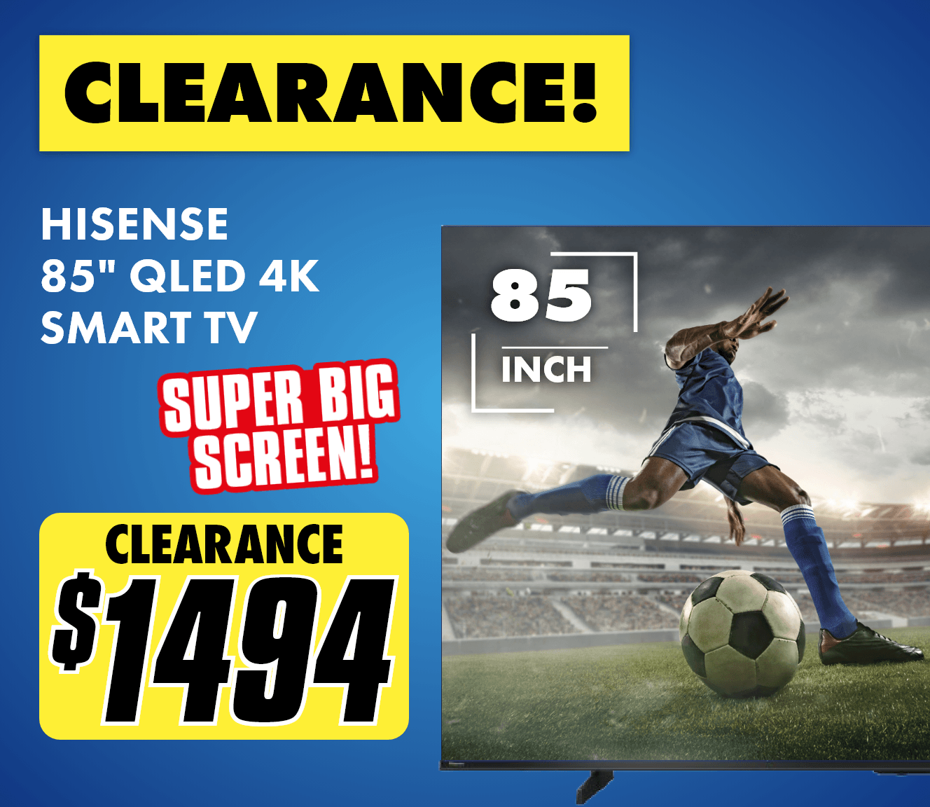 Hisense 85" Q6QAU QLED 4K Smart TV 2025 		