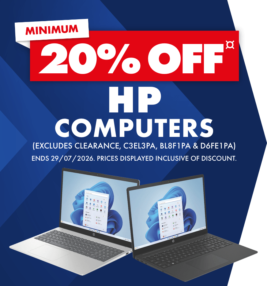 Minimum 20% off HP Computers (Excludes clearance, C3EL3PA, BL8F1PA & D6FE1PA)