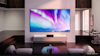 Hisense laser projector in a modern home