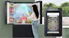 Woman using Vision AI to manage food expiry with AI Family Hub.