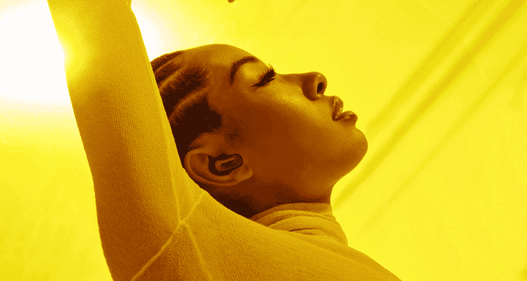 The Bose Quietcomfort Ultra earbuds being worn