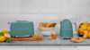 Close up of Smeg retro kettle and toaster.
