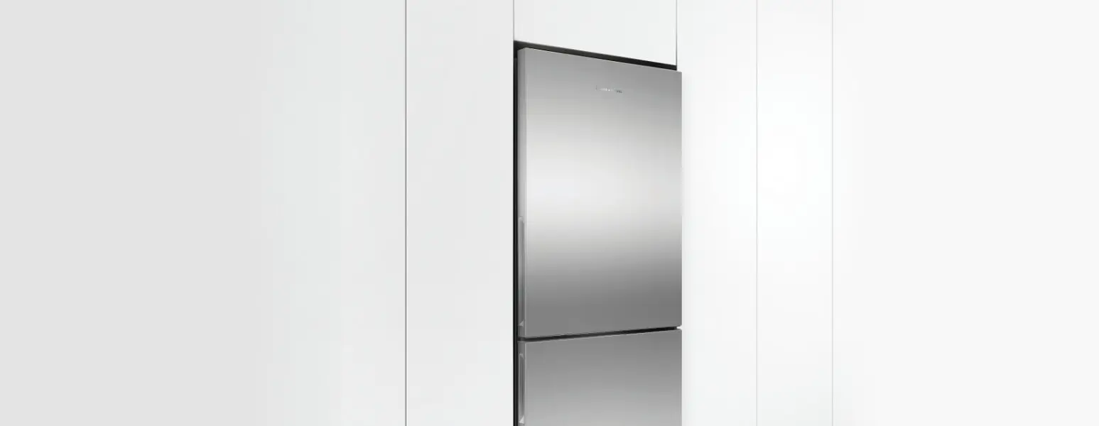 FISHER & PAYKEL BOTTOM MOUNT FRIDGES SILVER